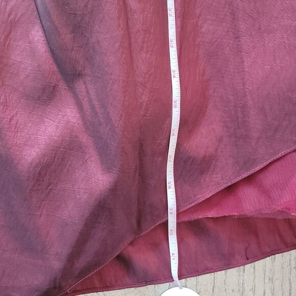 Burgendy red taffeta evening dress 2 piece fits size 6-8 ❤ - Picture 16 of 16